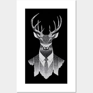 Suited deer Posters and Art